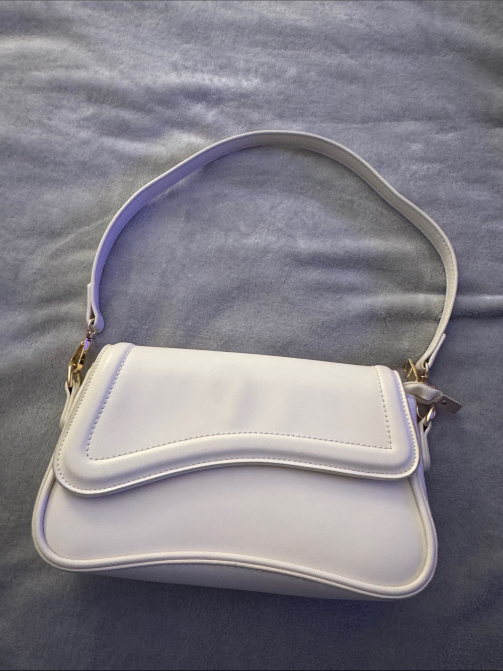 Classic White Shoulder Bag - Minimalist Women’s Handbag